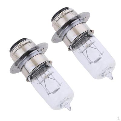 Pair 12V 35W P15d-25-1 Motorcycle Head Light Bulbs White Halogen