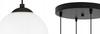 Pendant ceiling lamp, sphere, black, LED, 15cm