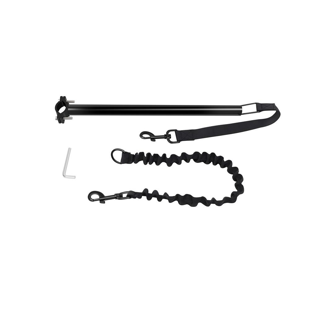 Bike Dog Leash Detachable Bicycle Pet Strap Black