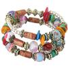 Women Bohemian Ethnic Style Multilayer Beaded Shell Elastic Bracelet Jewelry Accessories