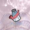 Unique Creative Cartoon Salt Shaker Brooch Fun Badge With Quirky Letter Design