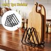 1Pc Heavy Duty Metal Cutting Board Storage Rack, Triangle Stand for Cabinet Countertop and Baking Pan, No Screw Installation