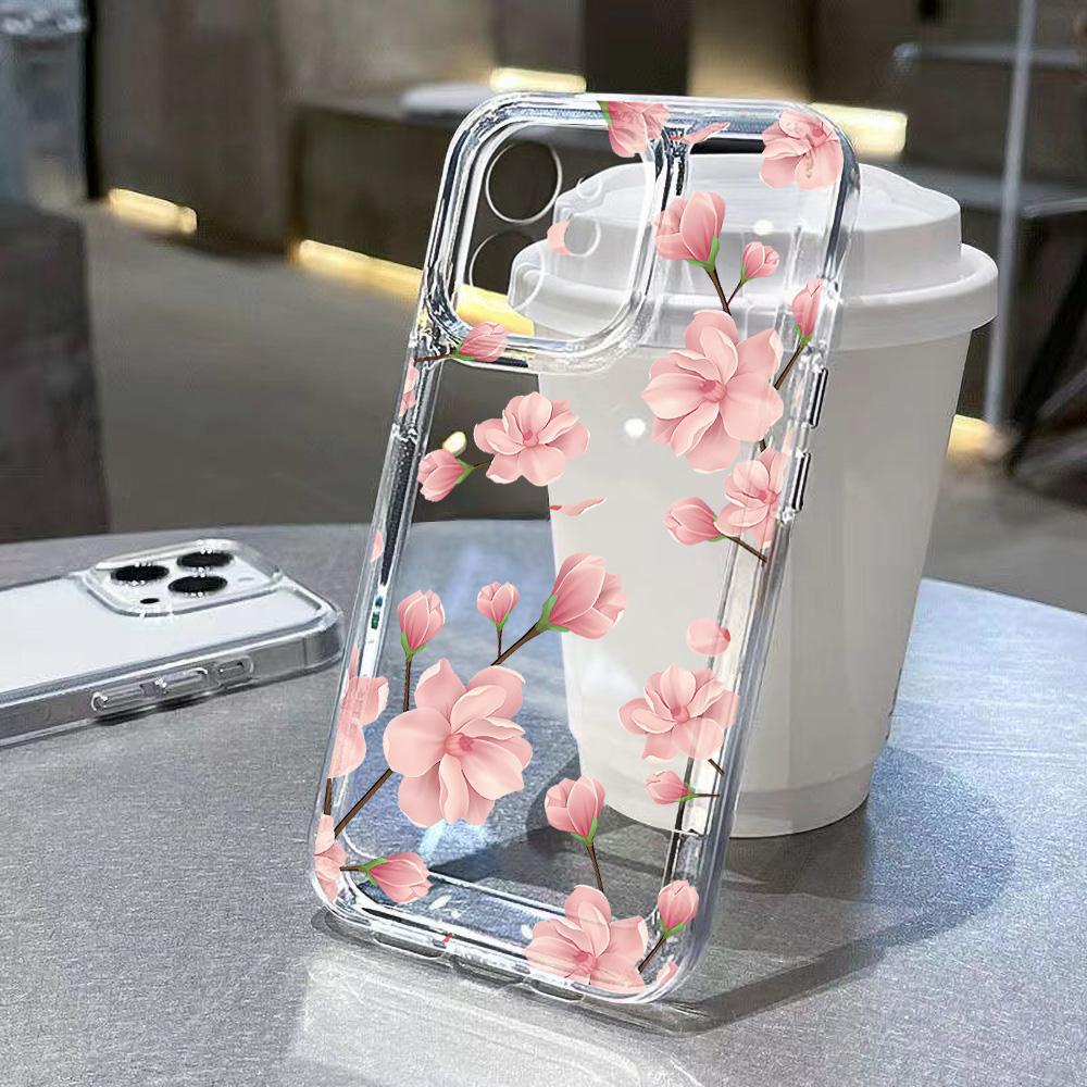 Silicone Flower Phone Case For  Redmi Note 13 Pro 5G 12 11 10 9 8 13C 12C 11A 10C 9C 9A 11s 10s 9s A1 A2 8T Funda Cover