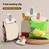 Food Sealing Clip Anti-slip Handle Moisture Resistant Smooth Round Design Resealable Bag Sealing Clamp