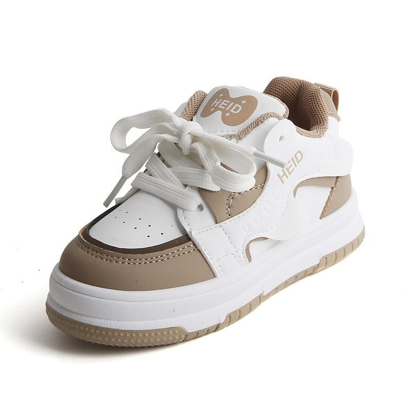 Kids Casual Sneakers Boys Girls Fall Soft Sole Mid-Top PU Shoes Breathable Rubber Outsole
