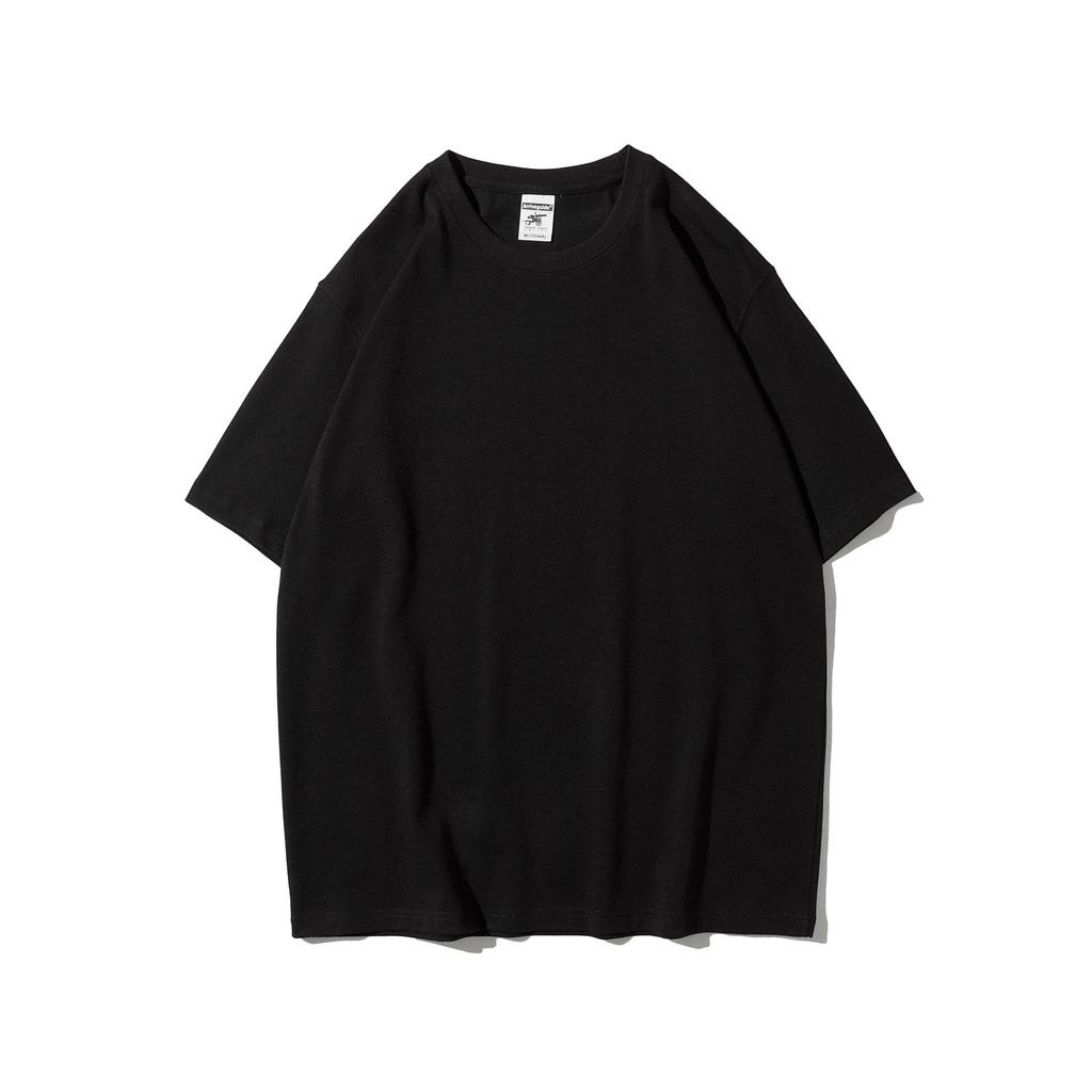 Herr sommar lös tung bomulls-t-shirt med tryckt design