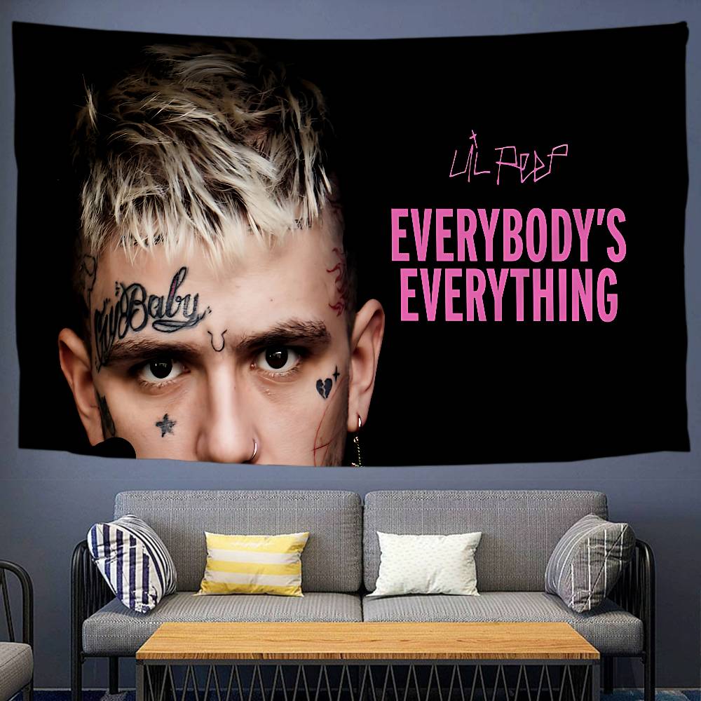 Lil Peep Lil Bo Peep Colorful Tapestry Wall Hanging Bohemian Wall Tapestries Mandala Wall Hanging Sheets 74x94cm(29x37in)
