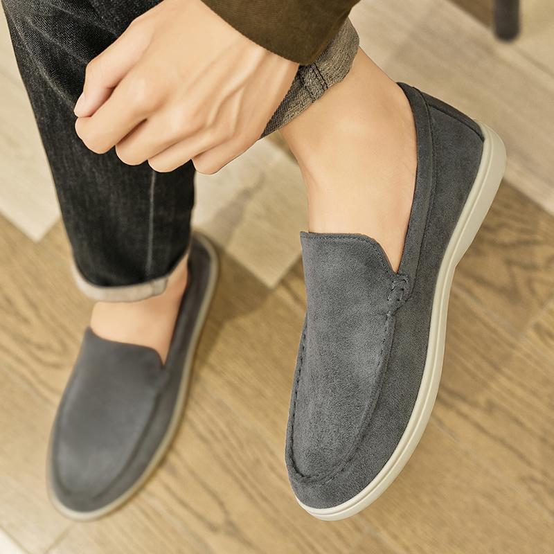 Lazy Shoes Male Loafers Non-Slip Outdoor Fashion Men'S Casual Shoes Comfortable Walking Sneakers Breathable Flats Driving Shoes
