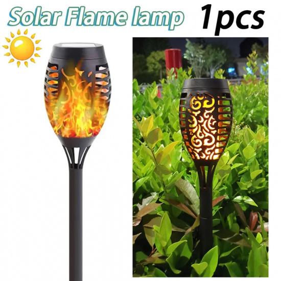 2024 New Solar Flame Torch Lights Flashing Lamp Waterproof Solars Charging Induction Garden Decoration Outdoor Lawn Floor Lights