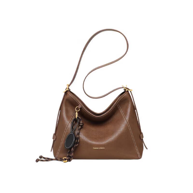 VINEY Women's Leather Large Capacity Tote Hobo Crossbody Bag
