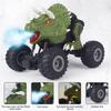 Remote Control Dinosaur Car Triceratops Green RC Stunt Car Toy with Spray and Light