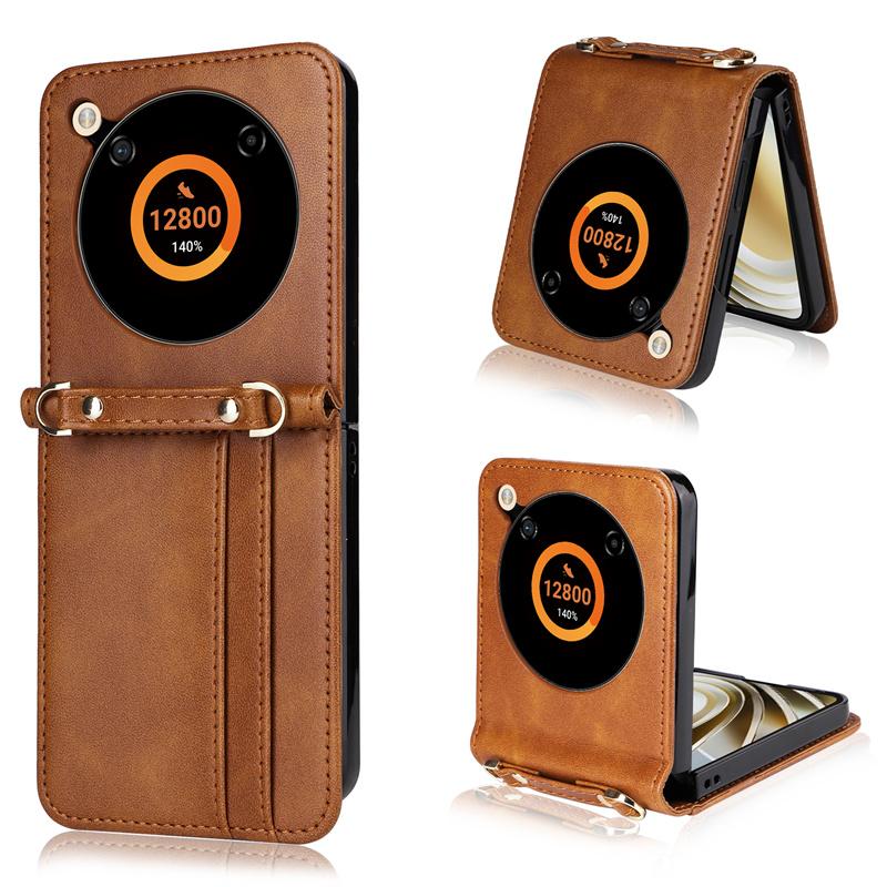Custodia in Pelle per Telefono ZTE Nubia Flip G Copertina Portafoglio Con Cordino Porta Carte Funda Coque