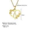 Gold Color Dainty Flower Initials Necklace Women Girl Stainless Steel Heart Letter Choker Necklace Best Gifts Alphabet Jewelry