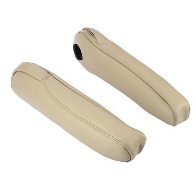 X AUTOHAUX Beige Microfiber Leather Car Front Seat Armrest Cover Replacement for Honda Odyssey 2005-2010, 1 Pair