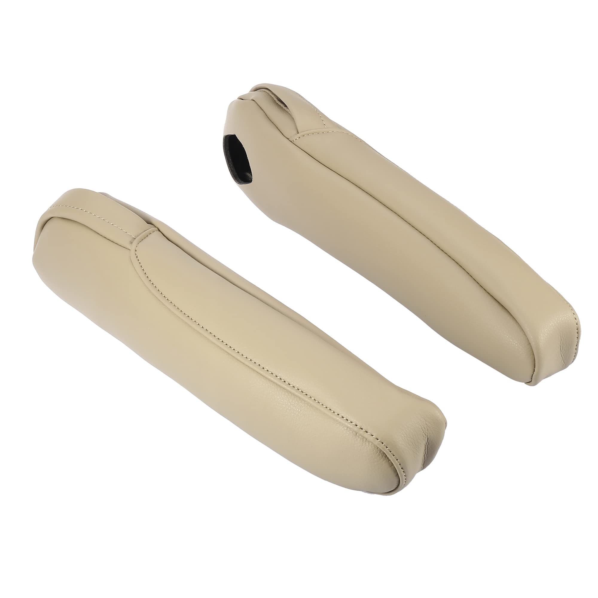 

X AUTOHAUX Beige Microfiber Leather Car Front Seat Armrest Cover Replacement for Honda Odyssey 2005-2010, 1 Pair