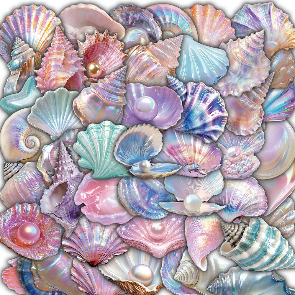

50PCS Shell Sticker Waterproof Coffee Living Room DIY Phone Laptop Luggage Skateboard Guitar Car Frame DIY Waterproof Stickers