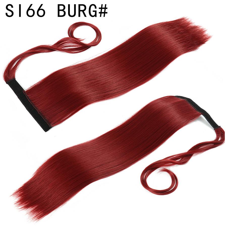 LISI HAIR Synthetic Fibers Are Clipped Onto A Ponytail Hairpin To Extend The Length of A Woman's Hair At High Temperature