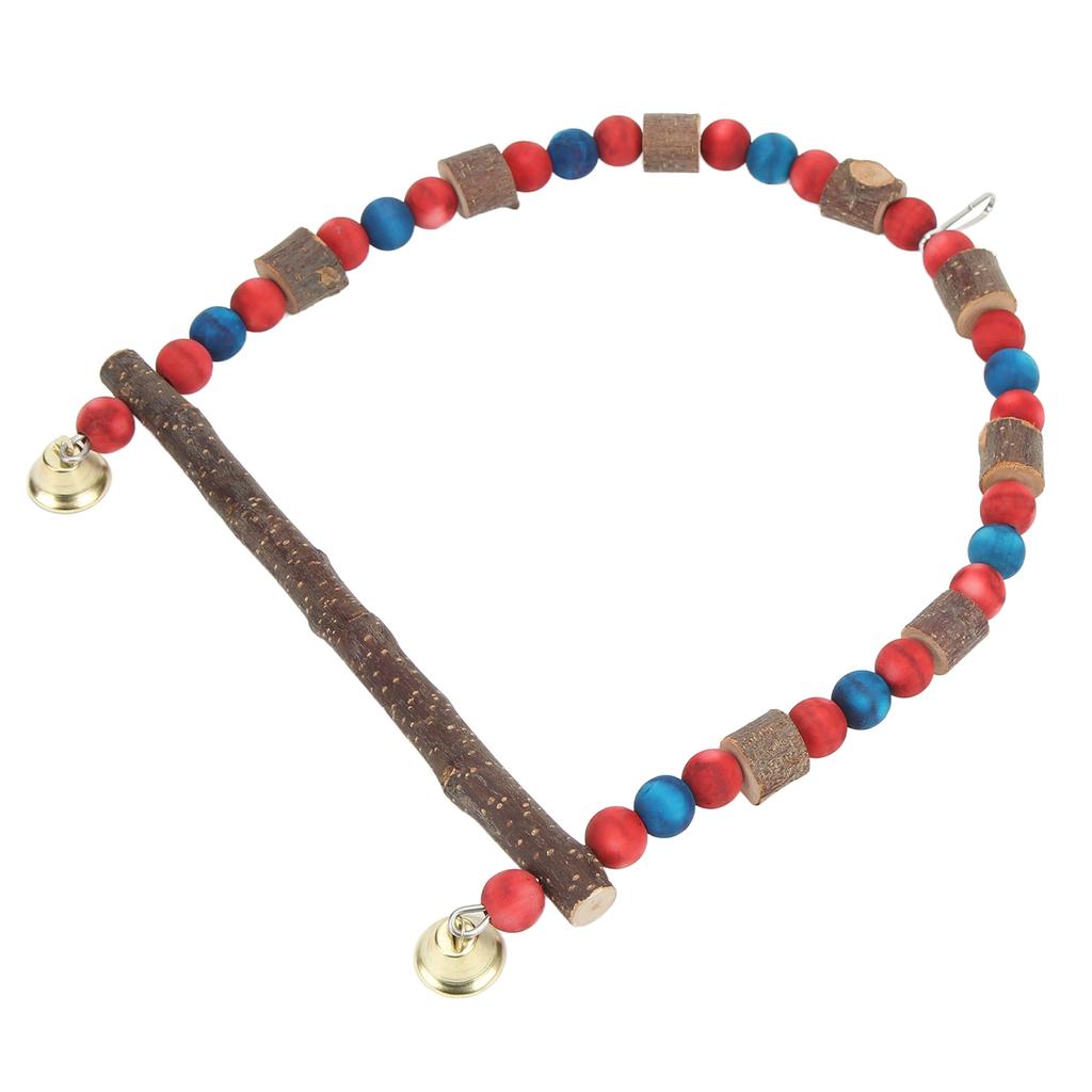 Bird Swing Toy Hanging Standing Parrot Cage Toy with Hook for Lovebirds Finches Parakeets