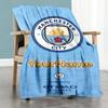 Manchester City Personalized Name Blanket Lightweight Personalized Blanket Durable Comfort Versatile for Nap Chair Living Room Office All-Season Use