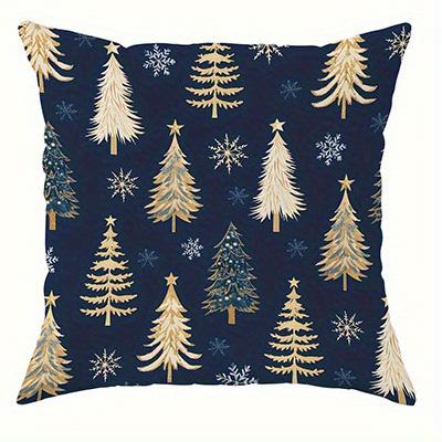 Home Decor Merry Christmas and Happy Holidays Pillows Pattern Cushion Cover Suitable for Sofa Bedroom Car Pillow Cover