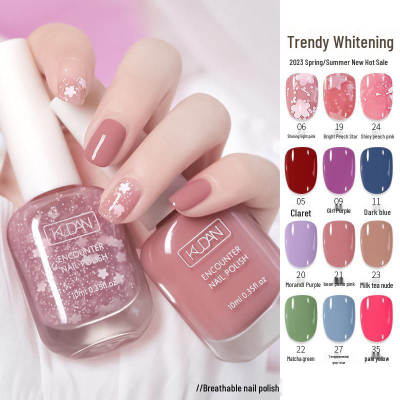 Long-Lasting Water-Based Peelable Nail Polish - No Lamp Needed, Quick-Drying, Colorfast, Perfect for Students and Salons.