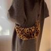 Fashion Niche Leopard Print Bag Women's New Retro Dumpling Messenger Bag Horn Fluff Shoulder K