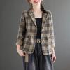 Coat Women Vintage Comfortable Lightweight Oversized Casual Blazer Cotton Linen Cardigan Jacket