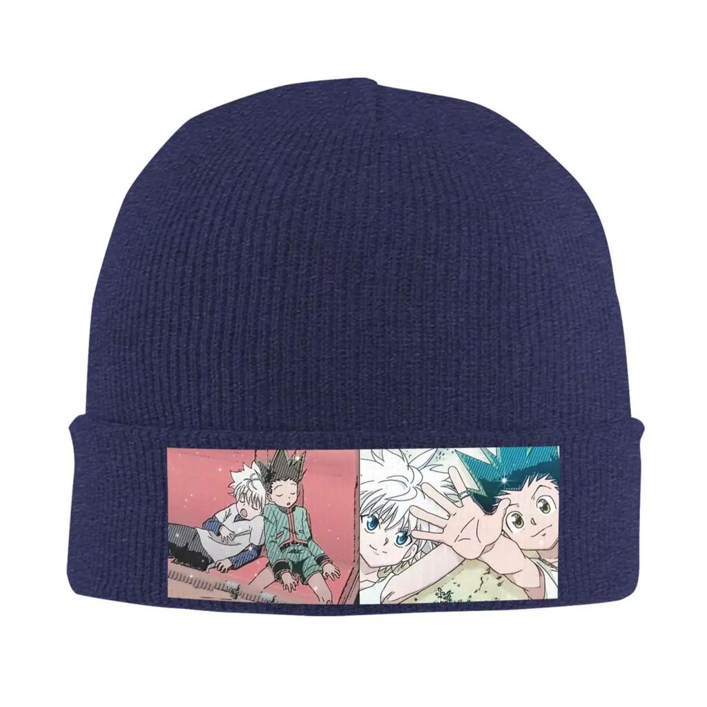 Gon And Killua HXH Hunter X Hunter Warm Knitted Cap Hip Hop Bonnet Hat Autumn Winter Outdoor Beanies Hats for Unisex Womenx Adult
