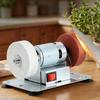 Electric Small Sander High Efficiency Portable Sanding Machine with 2 Wheels for Home DIY Woodworking Metal Polishing