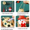 Handheld Christmas Bamboo Lantern Light-emitting Handmade Woven Lamp  Decoration