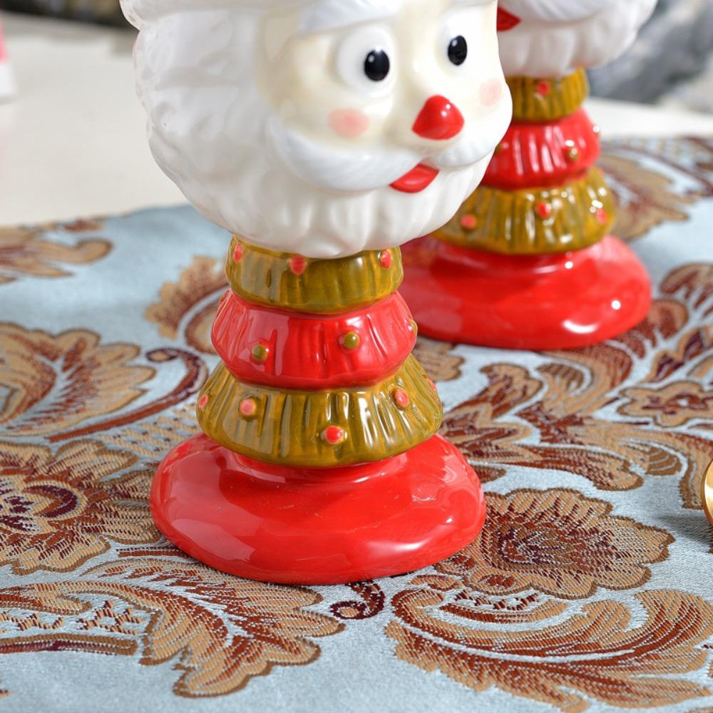 Cartoon Ceramic Ice Cream Cup Water Cup Christmas Mousse Mug Santa Claus Goblet  Xmas Gift