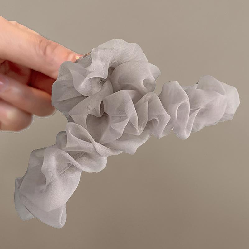 High Hair Volume Mesh Clip Women's Back Of Head Grab Large Shark 2024 New High-end Butterfly Bow