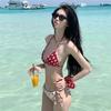 Sexy Pure Desire Contrasting Red Polka Dots Pool Photo Hot Spring Swimsuit Female Split Bikini Swimsuit Babes