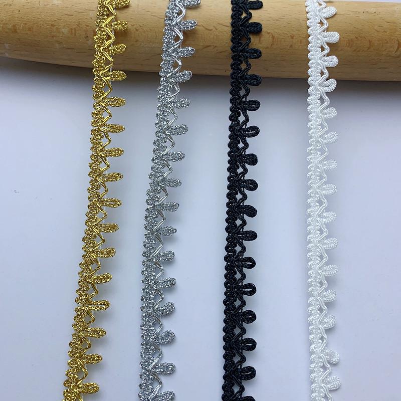 Ruban De Bordure En Dentelle Vintage - Rouleaux De 10 M (11 Yards) X 1,5 Cm De Large - Blanc Et Noir - Pour Emballage Cadeau, Décoration Mariage, Couture Et Loisirs Créatifs