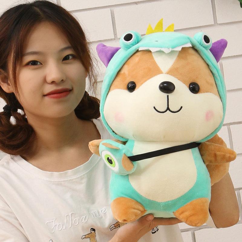 Cute dinosaur turned squirrel plush toy unicorn bee squirrel doll girl birthday gift