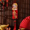 Flocking New Year Lucky Pendant Traditional Spring Festival Hanging Couplet  Home Living Room Decor