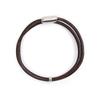 Jbans Classic 3Mm Full Grain Leather String Layered Couple Bracelet (C2101-Ac706_Bk)