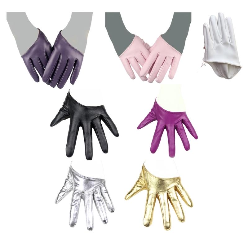 Elegante rückenfreie Halbfinger-Handschuhe aus Kunstleder für Damen Atmungsaktiv Leichtgewicht Für Abendveranstaltung und Tanz