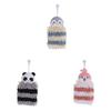 Cartoon Animal Square Chenille Hand Towel With Absorbent Polyester For Kitchen Use