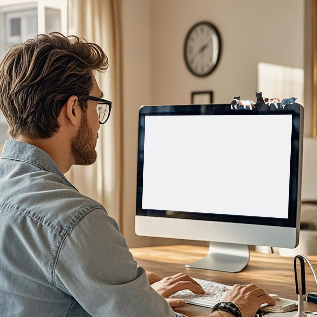 Kawaii Mini Cat Ornament cartoon Cat statue Gift For Kids Children Baby Room Decoration Toy Miniature Figurines Home Decor