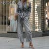 Women's Fashion Personality Street Fashion Casual Slim Fit Blazer Denim Set 907