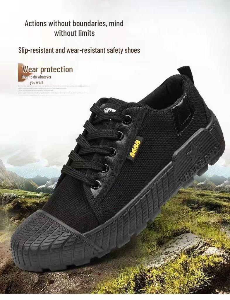New Liberation Breathable Canvas Work Shoes for Farm and Construction, Available In High-Top and Low-Top Styles.