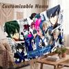 Custom Name Flannel Blanket,Blue Lock Lightweight Warm Bed Blanket For Couch & Holiday Gift