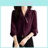 Elegant Womens Chiffon Shirt With Fabric For Spring Office Wear
