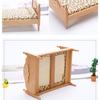Brinquedos para Crianças Mobiliário de Casa de Bonecas Mini Conjunto de Cama Sala de Estar em Miniatura Brinquedo de Faz de Conta para Crianças Brinquedos de Madeira Acessórios para Casa de Bonecas