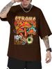 Sommer neu 100% Baumwolle Herren Rundhals Kurzarm Locker T-Shirt Oberteil Buchstaben bedrucktes T-Shirt Hohe Qualität Rockmusik Festival