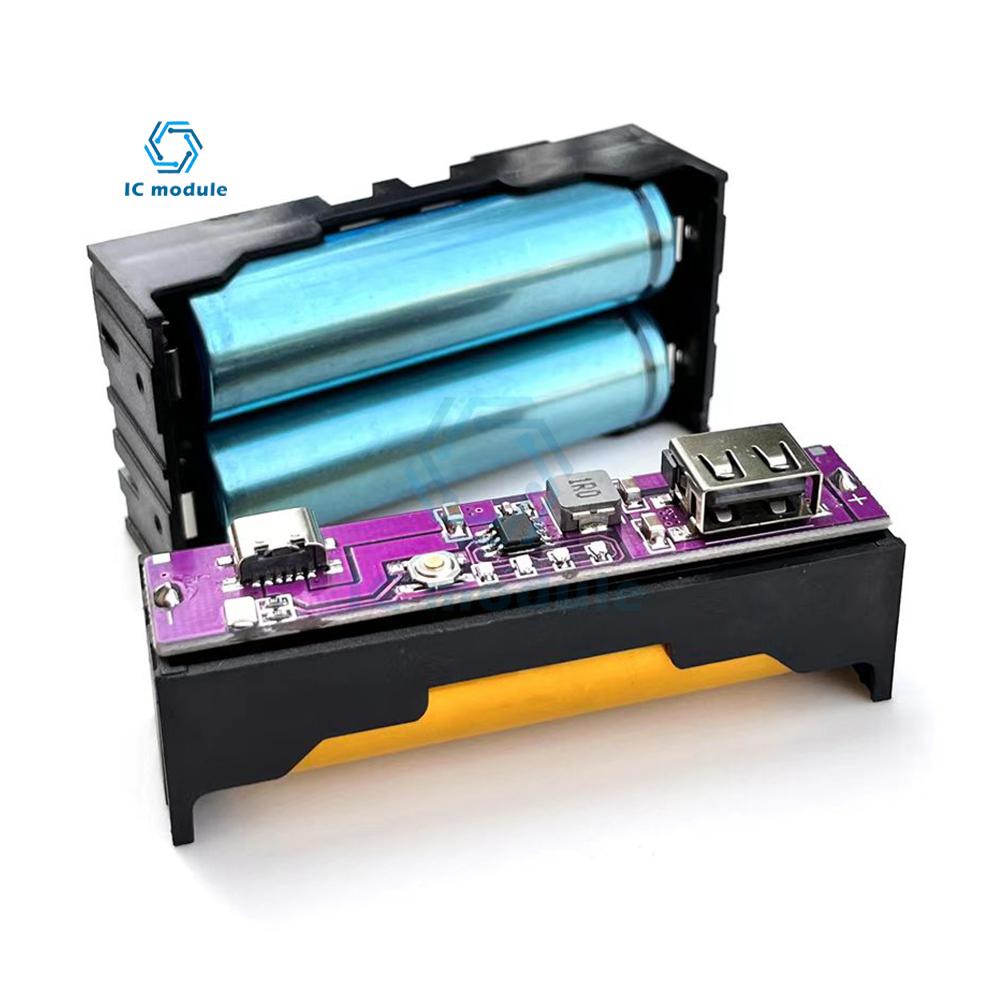 Single Cell Dual Cell 4 18650 21700 Batteries 2.1A TYPE-C Input 18650 Mobile Power Kit Module Suitable for Mobile Phone Charging