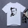 Fashion French Music Singer Johnny Hallyday T-shirt Men Hip Hop Rock Summer Casual O