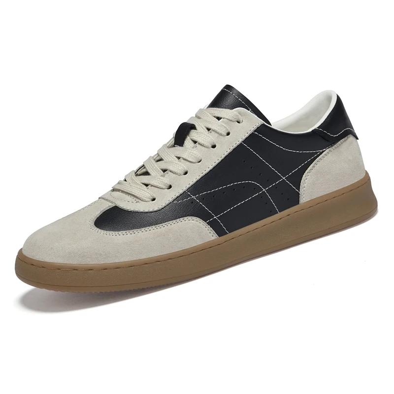 Fashion Genuine Leather Mens Shoes Fashion Luxury Casual Sneakers New Comfort Male Tenis Masculino Versatile Outdoor Skateboard Footwear