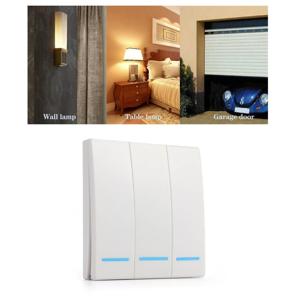 Wireless Light Switch 86 Type Wall Panel 433MHz Remote Control For LED Lamp Home Automation Electrical Outlet Parts